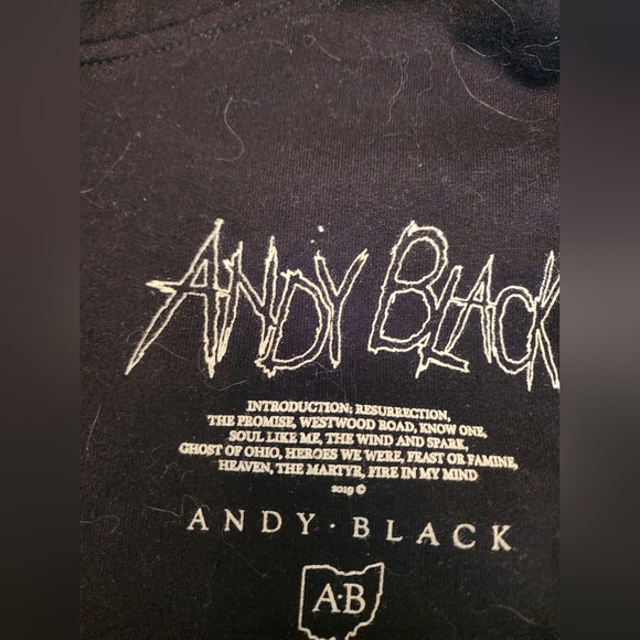 Offical Andy Black ghost of Ohio tour 2019 hoodie size xl - Picture 3 of 8